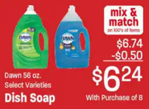 Ridleys Family Markets Dawn Dish Soap 56 oz offer