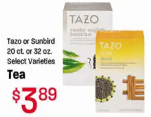 Ridleys Family Markets Tazo Or Sunbird Tea offer