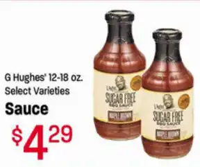 Ridleys Family Markets G Hughes' 12-18 oz Sauce offer