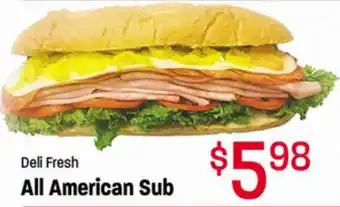 Ridleys Family Markets All American Sub offer