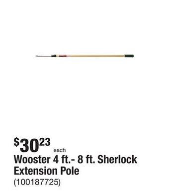 The Home Depot Wooster 4 ft.- 8 ft. sherlock extension pole offer