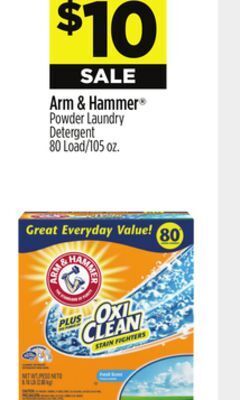 Dollar General Arm & hammer® powder laundry detergent offer