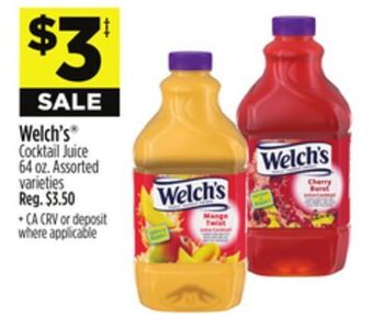 Dollar General Welch's® cocktail juice offer