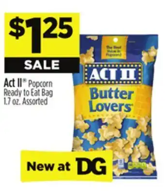 Dollar General Act ii® popcorn ready to eat bag offer
