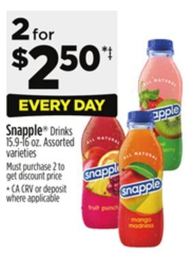 Dollar General Snapple® drinks offer