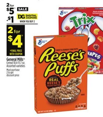 Dollar General General mills® cereal offer