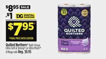 Dollar General Quilted northern® bath tissue ultra soft & strong® or ultra plush® offer