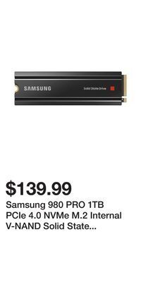 Game Stop Samsung 980 pro 1tb pcie 4.0 nvme m.2 internal v-nand solid state drive with heatsink playstation 5 compatible offer