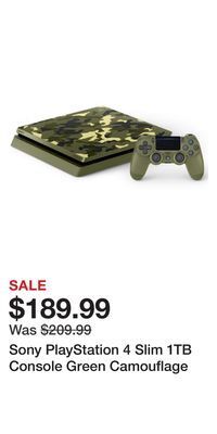 Game Stop Sony playstation 4 slim 1tb console green camouflage offer