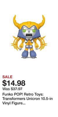 Game Stop Funko pop! retro toys: transformers unicron 10.5-in vinyl figure 2022 san diego comic con exclusive offer