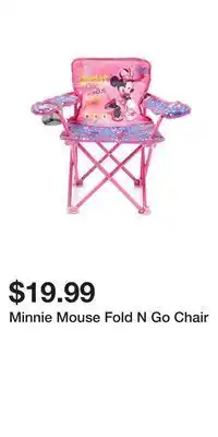 Big Lots Minnie mouse fold n go chair offer