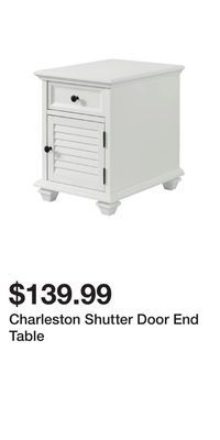 Big Lots Charleston shutter door end table offer