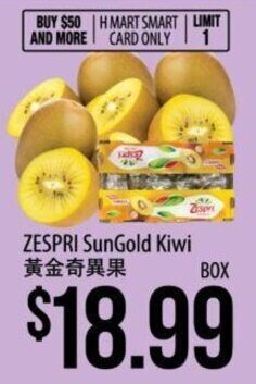 Hmart ZESPRI SunGold Kiwi offer