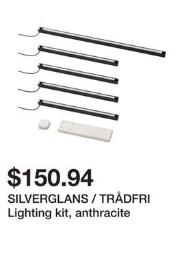 Ikea Silverglans / trådfri lighting kit, anthracite offer