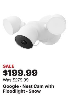 Best Buy Google - nest cam with floodlight - snow offer