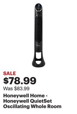 Best Buy Honeywell home - honeywell quietset oscillating whole room tower fan, hyf290b - black offer