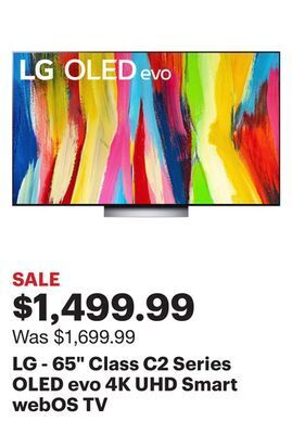 Best Buy Lg - 65 class c2 series oled evo 4k uhd smart webos tv offer