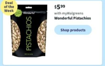 Walgreens Wonderful pistachios offer