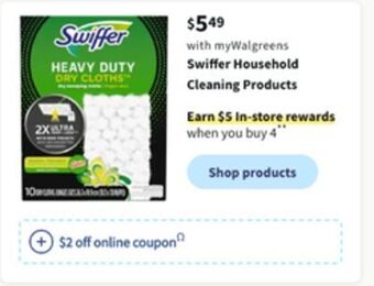Walgreens Swiffer household cleaning products offer