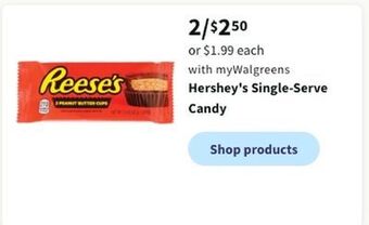 Walgreens Hershey's single-serve candy offer