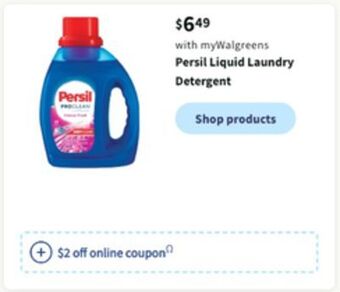 Walgreens Persil liquid laundry detergent offer