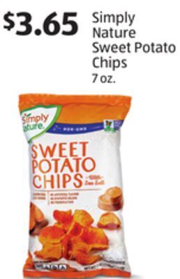 Aldi Simply nature sweet potato chips offer