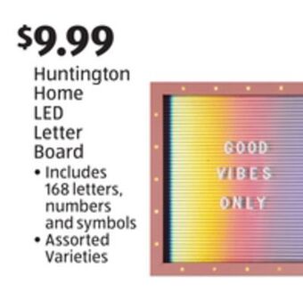 Aldi Huntington home led letter board offer