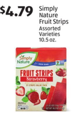 Aldi Simply nature fruit strips offer
