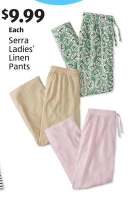 Aldi Serra ladies' linen pants offer