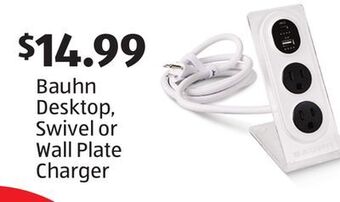 Aldi Bauhn desktop, swivel or wall plate charger offer