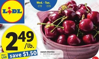 Lidl Sweet cherries offer