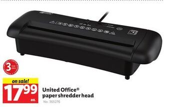 Lidl United office® paper shredder head offer