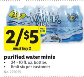 Lidl Purified water minis offer