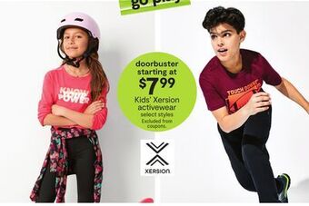 JC Penney Kids' xersion activewear offer