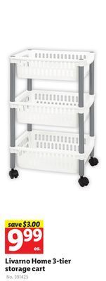 Lidl Livarno home 3-tier storage cart offer
