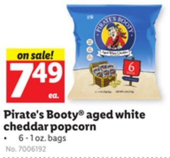 Lidl Pirate's booty® aged white cheddar popcorn offer