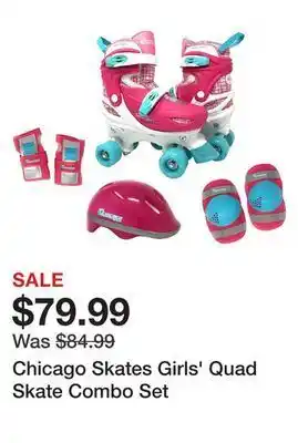 Dick's Sporting Goods Chicago skates girls' quad skate combo set offer