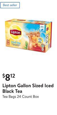 Walmart Lipton gallon sized iced black tea offer