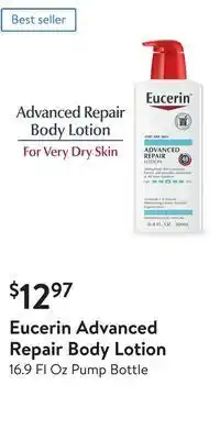 Walmart Eucerin advanced repair body lotion offer