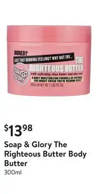 Walmart Soap & glory the righteous butter body butter offer