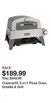 Kohl's Cuisinart® 3-in-1 pizza oven, griddle & grill offer