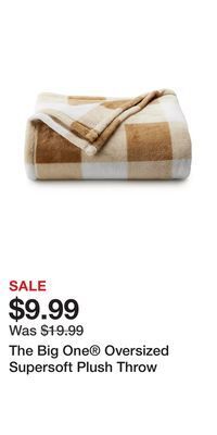 Kohl's The big one® oversized supersoft plush throw offer