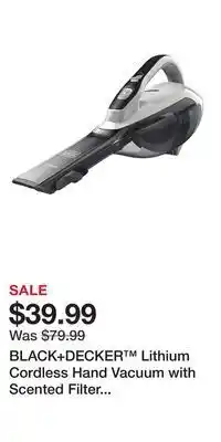 Kohl's Black+decker™ lithium cordless hand vacuum with scented filter (hlva320js10) offer