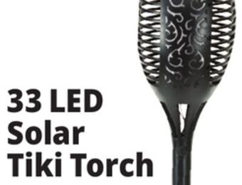 Ocean State Job Lot Led solar powered flickering flame tiki torch light offer