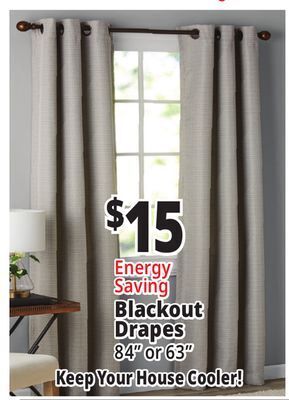 Ocean State Job Lot Blackout drapes offer