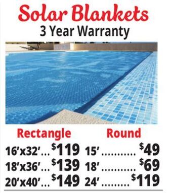 Ocean State Job Lot Solar pool blanket offer