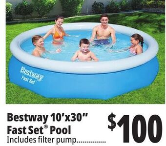 Ocean State Job Lot Bestway 10' x 30 fast set above ground pool offer