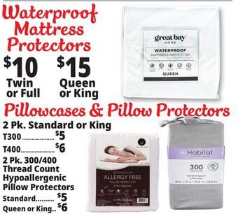 Ocean State Job Lot Waterproof mattress protectors offer