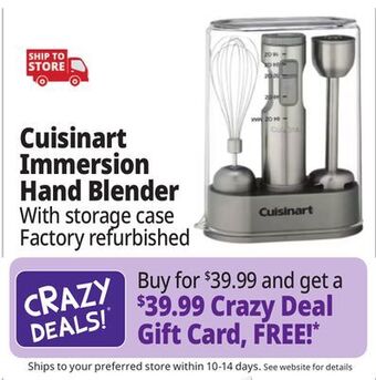 Ocean State Job Lot Cuisinart immersion hand blender offer