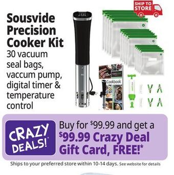Ocean State Job Lot Sousvide art precision cooker kit offer